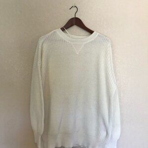 Aeropostale Men's White Crewneck Sweater